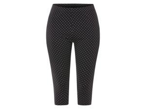 esmara Dames capri-legging - plus size (Zwart met stippen, L (44/46))