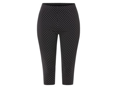 esmara Dames capri-legging - plus size (Zwart met stippen, 3XL (56/58))