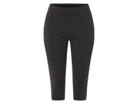 esmara Dames capri-legging - plus size (Zwart met stippen, L (44/46))