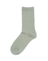 HEMA Damessokken zigzag glitter mintgroen (mintgroen)