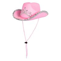 Boland kinderhoed glimmer roze