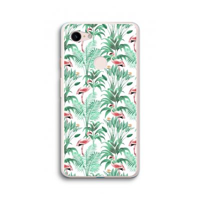 Flamingo bladeren: Google Pixel 3 XL Transparant Hoesje
