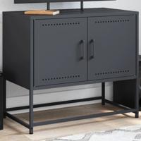 Tv-meubel 68,5x39x60,5 cm staal antracietkleurig
