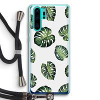 Tropische bladeren: Huawei P30 Pro Transparant Hoesje met koord