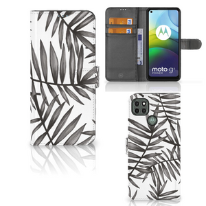 Motorola Moto G9 Power Hoesje Leaves Grey