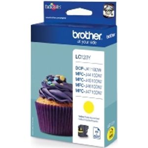 Brother LC-123Y inktcartridge 1 stuk(s) Origineel Hoog (XL) rendement Geel