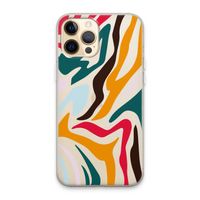 Colored Zebra: iPhone 13 Pro Max Transparant Hoesje