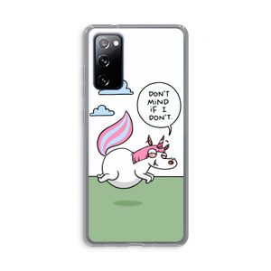 Unicorn: Samsung Galaxy S20 FE / S20 FE 5G Transparant Hoesje