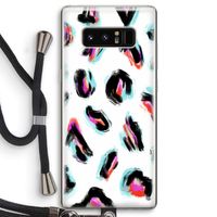 Cheetah color: Samsung Galaxy Note 8 Transparant Hoesje met koord