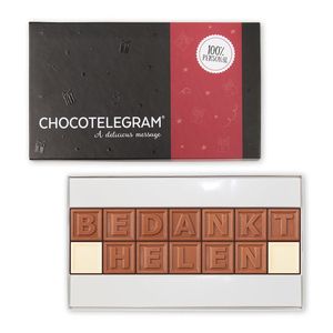 Chocotelegram met persoonlijke boodschap - 14 letters