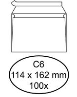 Envelop Quantore bank C6 114x162mm zelfklevend wit 100stuks - thumbnail