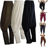 Retro vintage Middeleeuws Renaissance 17e eeuw Piraten broek Piraat Ridder Viking Kruisvaarder Keltische ridder Walhalla Voor heren Effen Halloween Carnaval Prestatie Toneel Broeken Lightinthebox