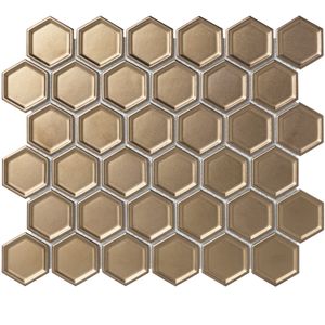 The Mosaic Factory Barcelona hexagon mozaïek tegels 28x33 bronze