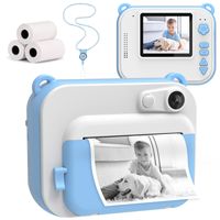 Kindercamera met Printer - Blauw - thumbnail