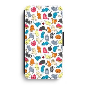 Kleurrijke katten: iPhone XR Flip Hoesje