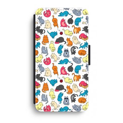 Kleurrijke katten: iPhone XR Flip Hoesje
