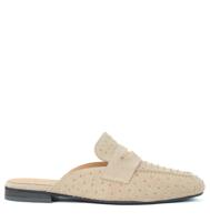 Babouche SUZIE beige muiltjes met studs Suede Dames