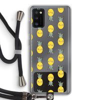 Ananas: Samsung Galaxy A41 Transparant Hoesje met koord