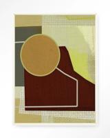 Urban Cotton Wandkleed 'Bounce' 110 x 145cm in Floating Frame - off white