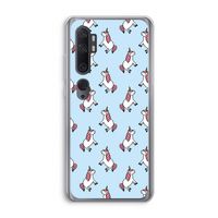 Eenhoorns overal: Xiaomi Mi Note 10 Transparant Hoesje