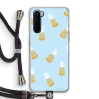 Ananasjes: OnePlus Nord Transparant Hoesje met koord