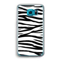 Zebra pattern: Samsung Galaxy S6 Transparant Hoesje