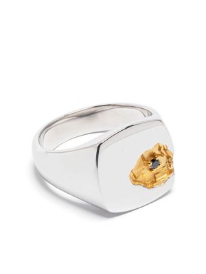 Tom Wood bague en argent sterling sertie de diamants