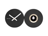 Wall clock Duo Cuckoo matt black