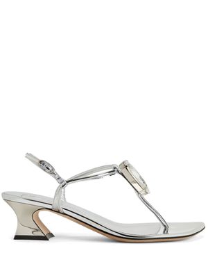 Giuseppe Zanotti sandales Anthonia à strass 45 mm - Argent