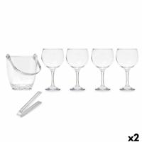 IJsemmer Vivalto 11444 Transparant Metaal Kristal 14,5 x 12 x 12,5 cm 4x (10,5 x 20 cm) Fluitglazen (2 Stuks)