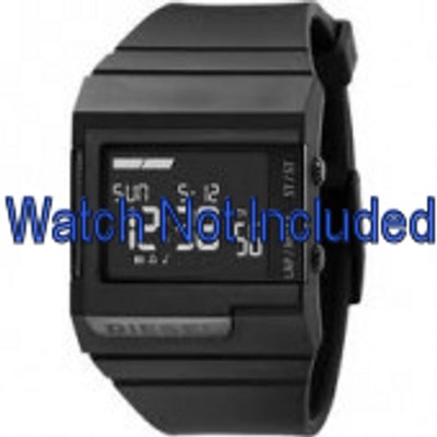 Diesel horlogeband DZ7150 Silicoon Zwart 23mm