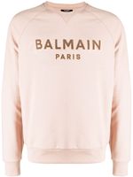 Balmain sweat en coton à logo floqué - Tons neutres - thumbnail