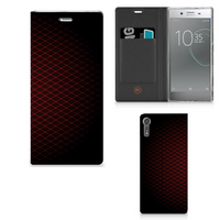 Sony Xperia XZ | XZs Hoesje met Magneet Geruit Rood - thumbnail