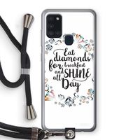 Diamonds: Samsung Galaxy A21s Transparant Hoesje met koord