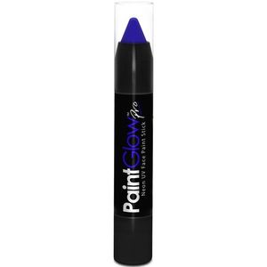 Face paint stick - neon blauw - UV/blacklight - 3,5 gram - schmink/make-up stift/potlood   -