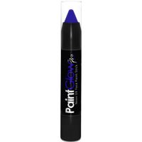 Face paint stick - neon blauw - UV/blacklight - 3,5 gram - schmink/make-up stift/potlood   - - thumbnail