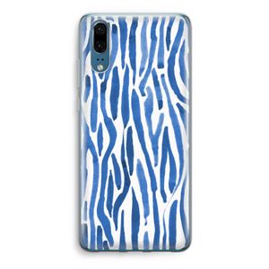 Blauwe nerven: Huawei P20 Transparant Hoesje