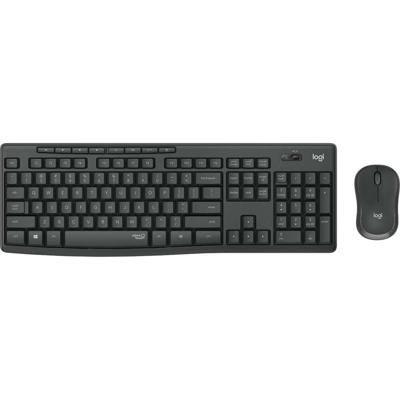 Toetsenbord en draadloze muis Logitech 920-009870 Wireless Zwart Grijs Grafiet Portugees