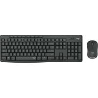 Toetsenbord en draadloze muis Logitech 920-009870 Wireless Zwart Grijs Grafiet Portugees