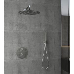 Regendouche set SaniClear Talpa | Inbouw | 30 cm | Thermostaatkraan | 2-weg | Rond | Chroom