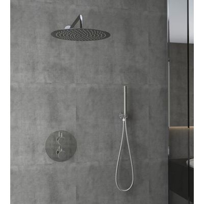 Regendouche set SaniClear Talpa | Inbouw | 30 cm | Thermostaatkraan | 2-weg | Rond | Chroom