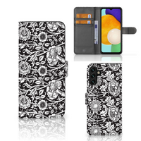 Samsung Galaxy A04s | Samsung Galaxy A13 5G Hoesje Black Flowers