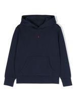 POLO RALPH LAUREN KIDS hoodie en coton mélangé à logo brodé - Bleu