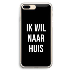 Ik wil naar huis - Zwart: iPhone 7 Plus Transparant Hoesje