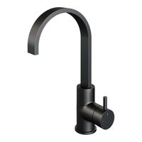 Brauer BlackEdition Wastafelmengkraan opbouw - hoog - draaibaar - platte uitloop - model b - mat zwart 5-S-003-S2