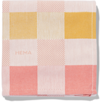 Theedoek Ruit Oker/Roze/Koraal bij Jumbo - thumbnail