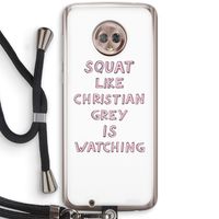 Christian Grey: Motorola Moto G6 Transparant Hoesje met koord
