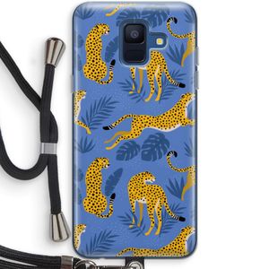 Luipaard: Samsung Galaxy A6 (2018) Transparant Hoesje met koord