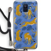 Luipaard: Samsung Galaxy A6 (2018) Transparant Hoesje met koord