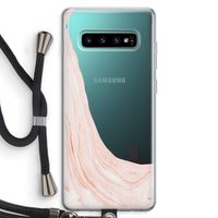 Peach bath: Samsung Galaxy S10 Plus Transparant Hoesje met koord